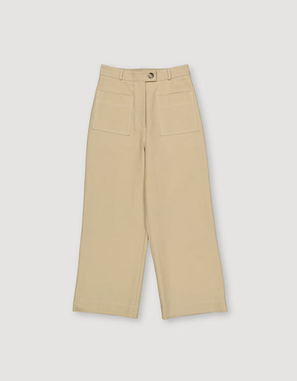 LOOSE TWILL TROUSERS