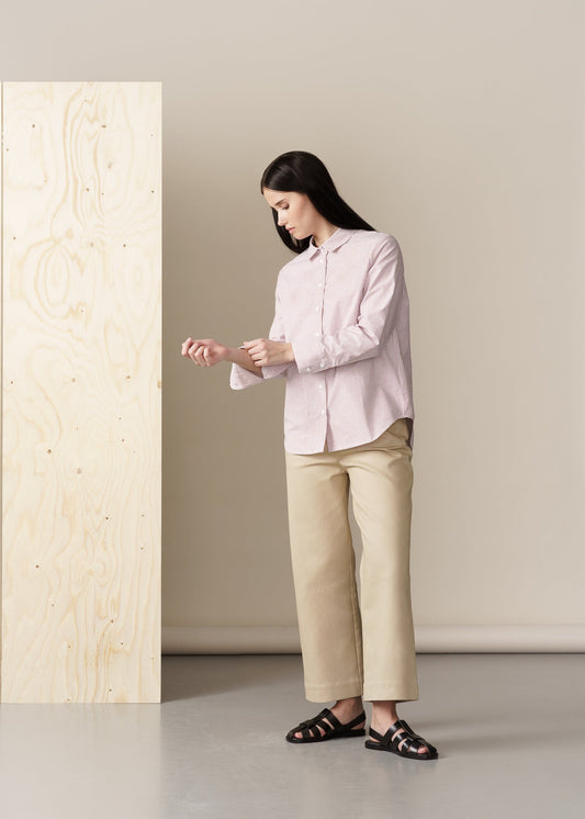 LOOSE TWILL TROUSERS