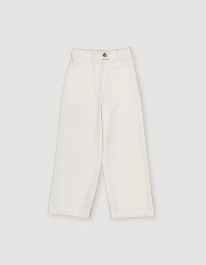 LOOSE TWILL TROUSERS
